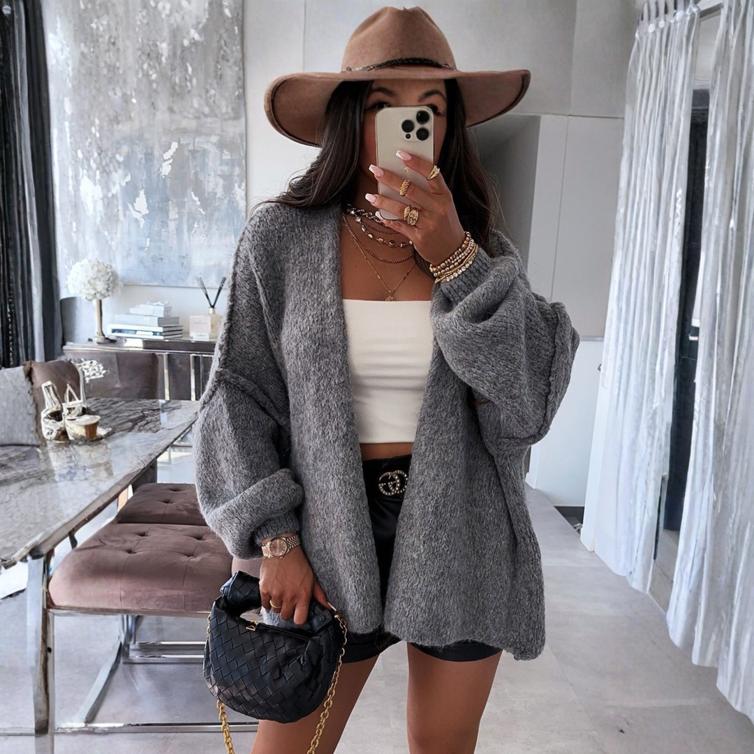 LETTIE™ | Classic Button-Down Long Sleeve Cardigan