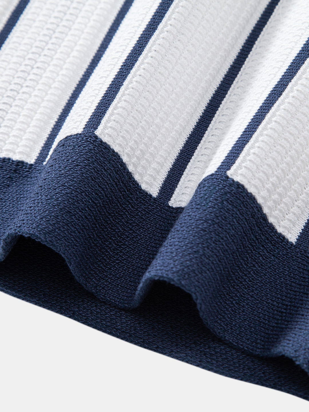 Sam | Striped Knit Button-Up Shirt