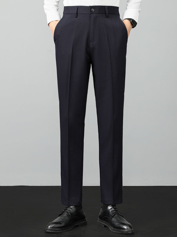 Caldwell | Linen Ribbed Knit Polo & Slim Fit Tapered Trousers