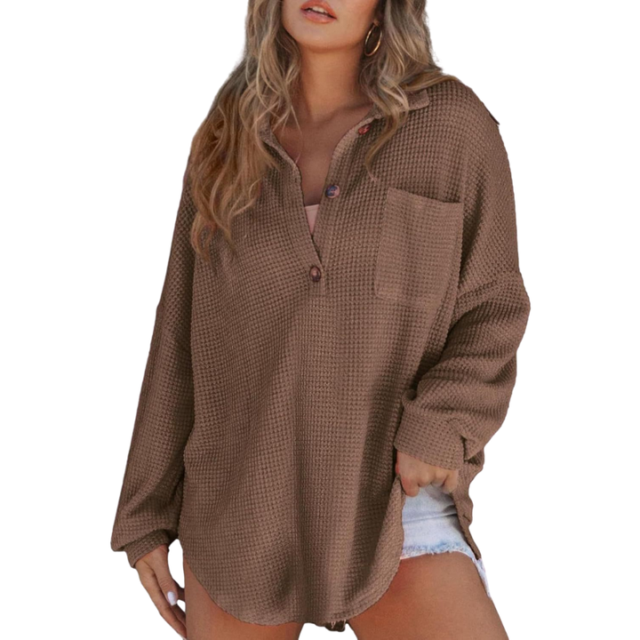 KATHRYN™ | Casual Lightweight Button V Neck Tunic Blouse