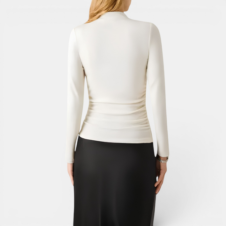 MARLENA™ | Thermal Ruched Mockneck Top