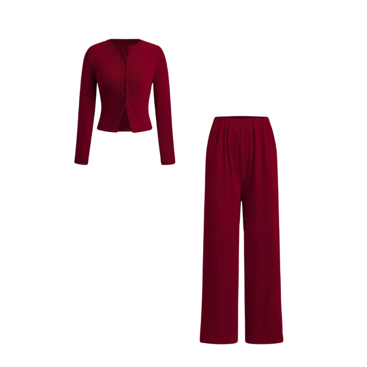CASTIEL™ | Stylish Ribbed Two Piece Casual Set