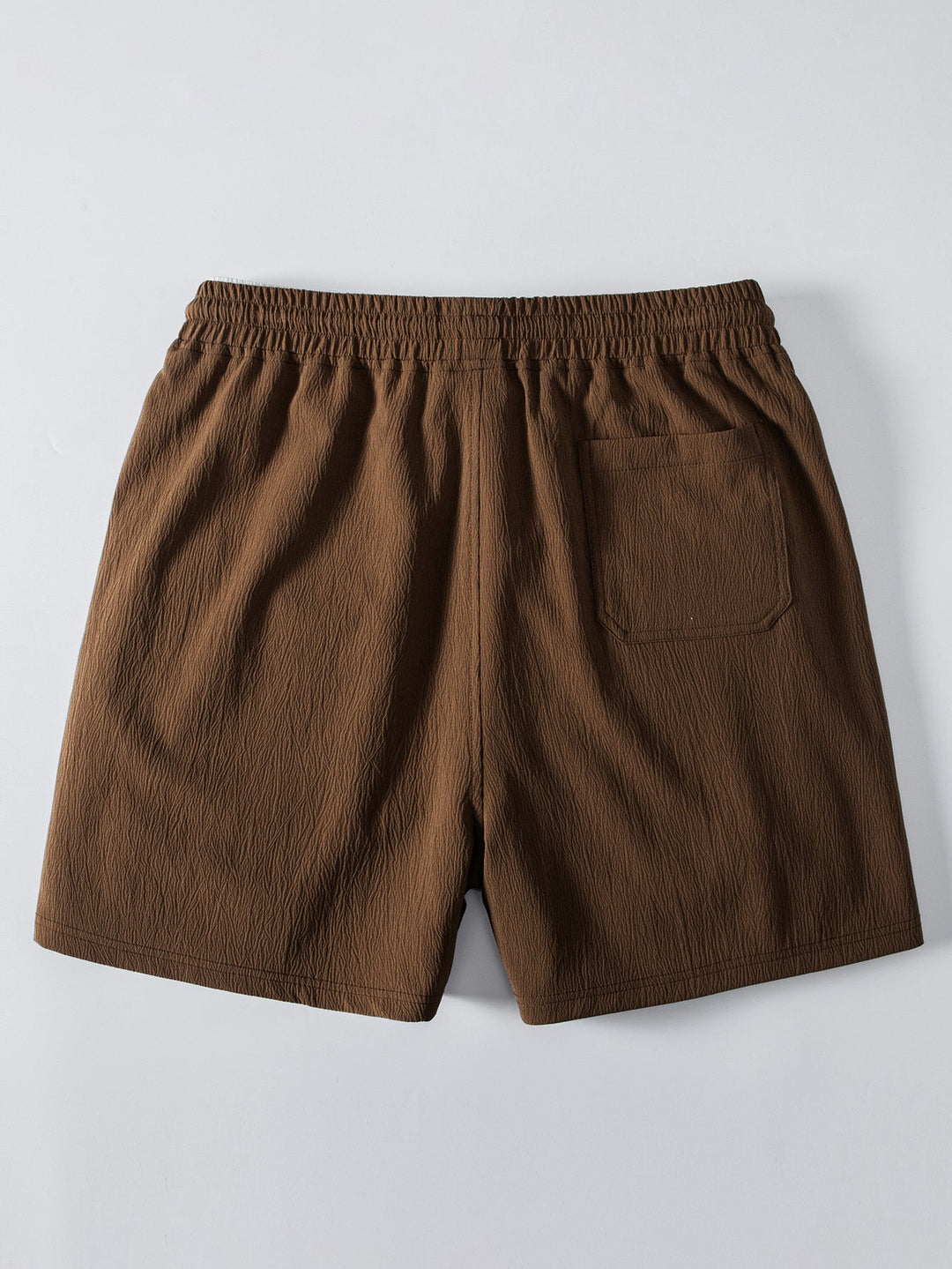 Carlos | Relax Fit Crocheted V Neck Polo & Crinkle Textured Drawstring 5" Shorts