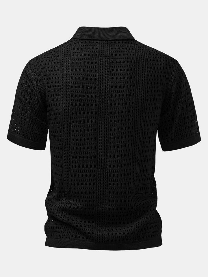 Usher | V-Neck Polo Shirt with Hook