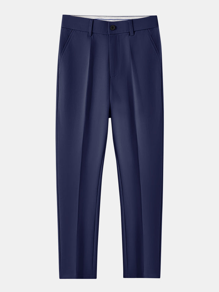 Tommy | Contrast Geometry Jacquard Knit Polo & Slim Fit Tapered Trousers