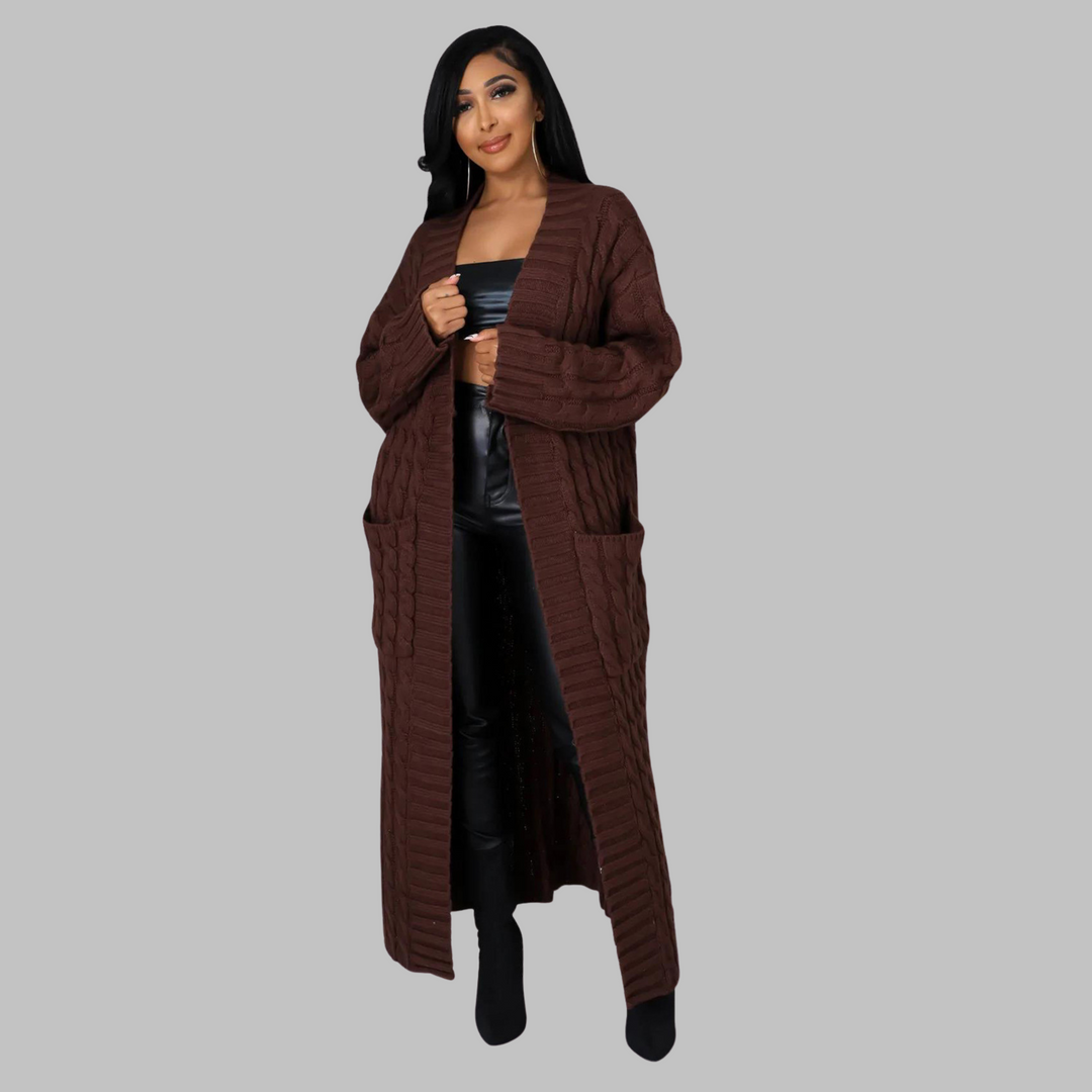 JACKIE™ | Casual Long-Sleeve Long Cardigan