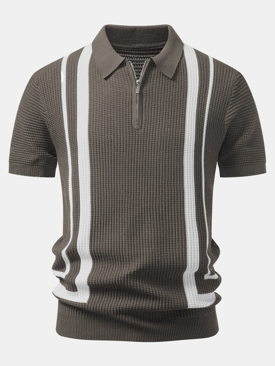 Bronny | Contrast Zipper Polo & Slim Fit Tapered Trousers