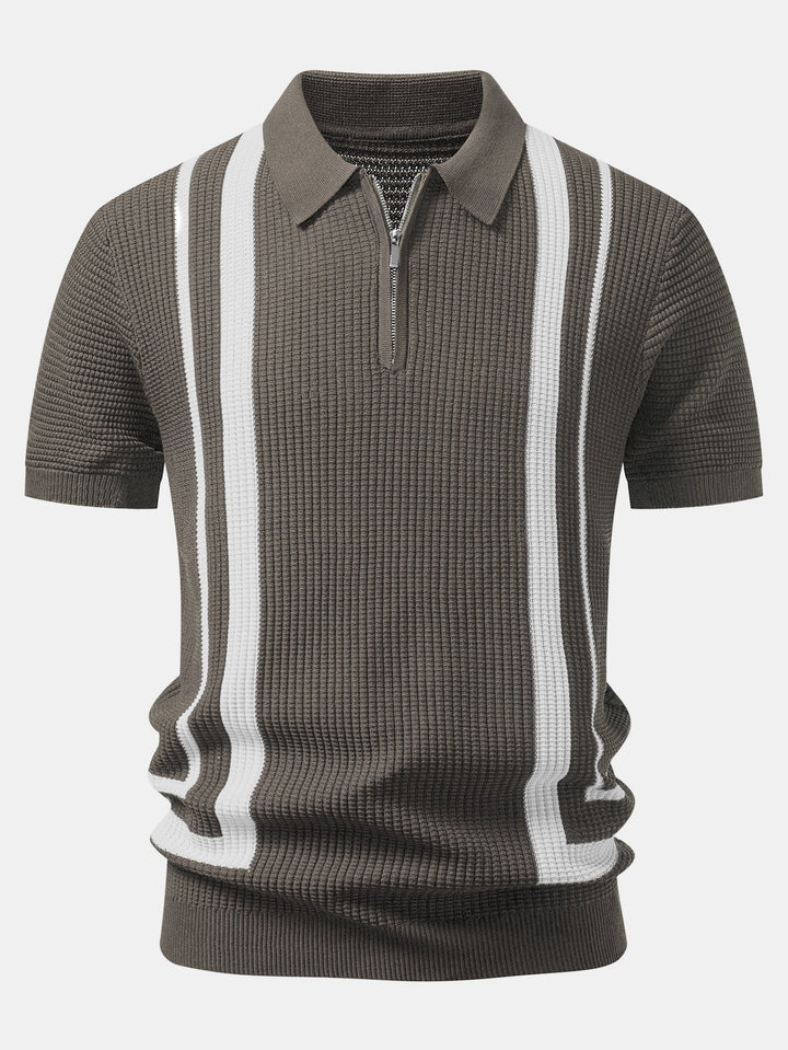 Bronny | Contrast Zipper Polo & Slim Fit Tapered Trousers