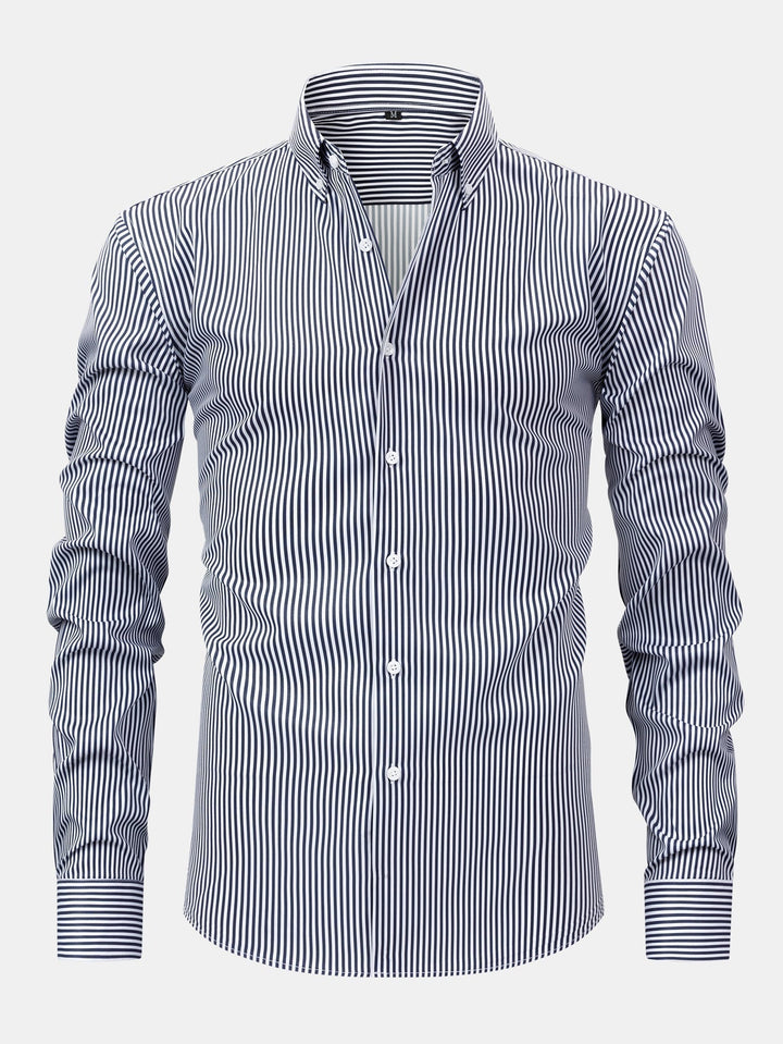Jade | Long Sleeve Striped Shirt with Buttons