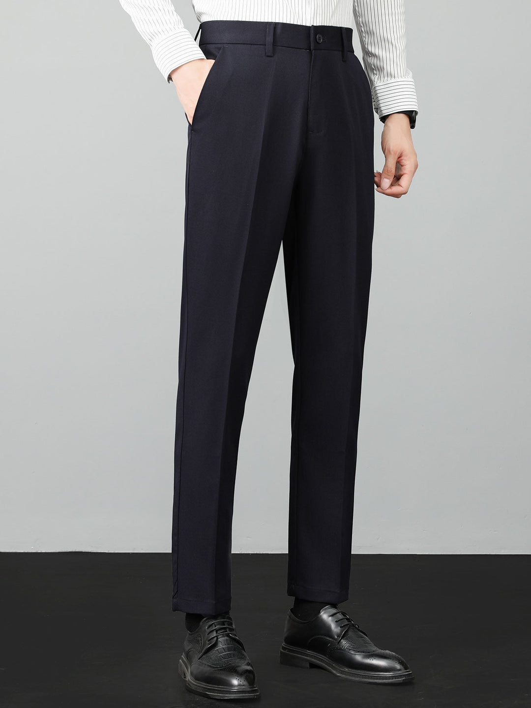 Bernard | Contrast Textured Knit Polo & Slim Fit Tapered Trousers