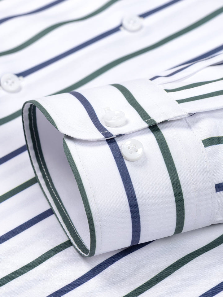 Eric | Long Sleeve Striped Button-Up Shirt