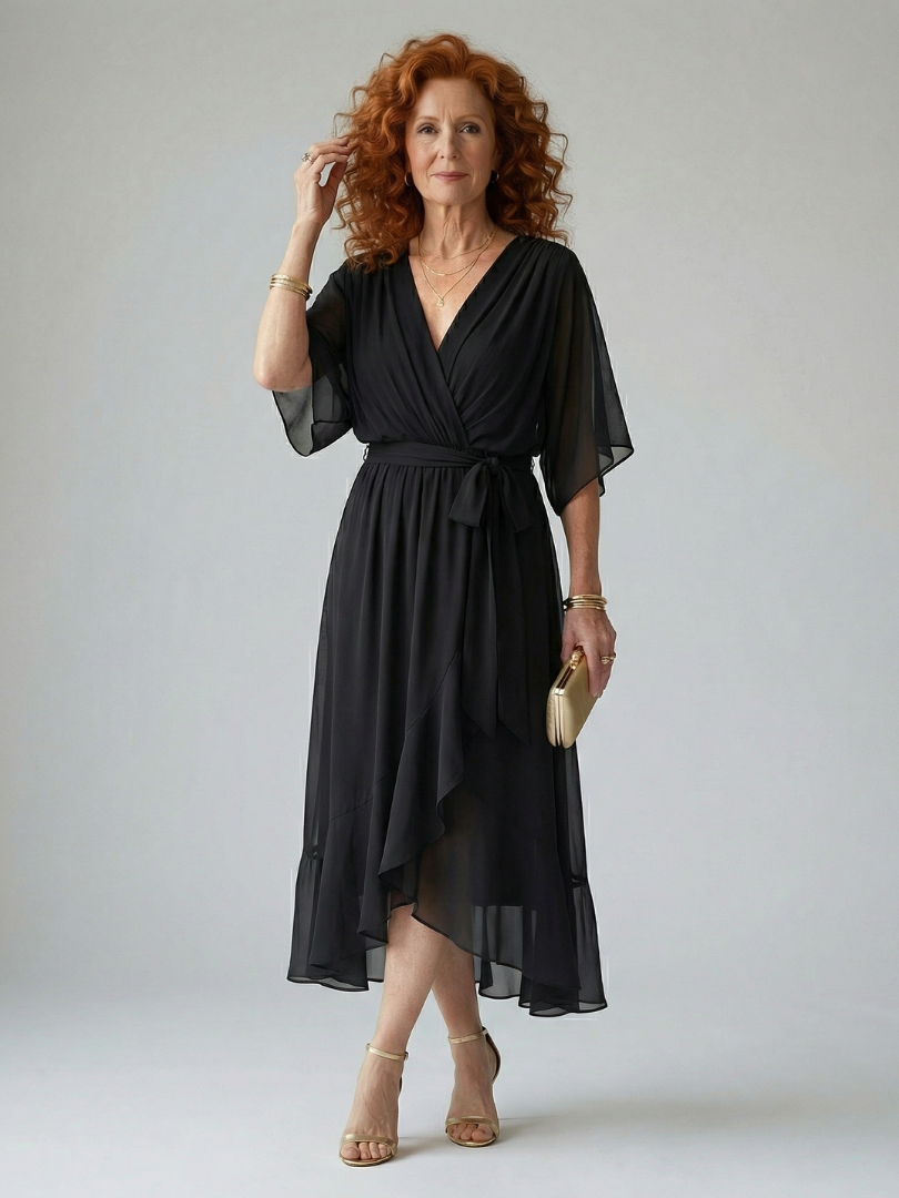 Elric | Draped Midi Dress