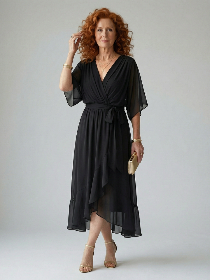 Elric | Draped Midi Dress