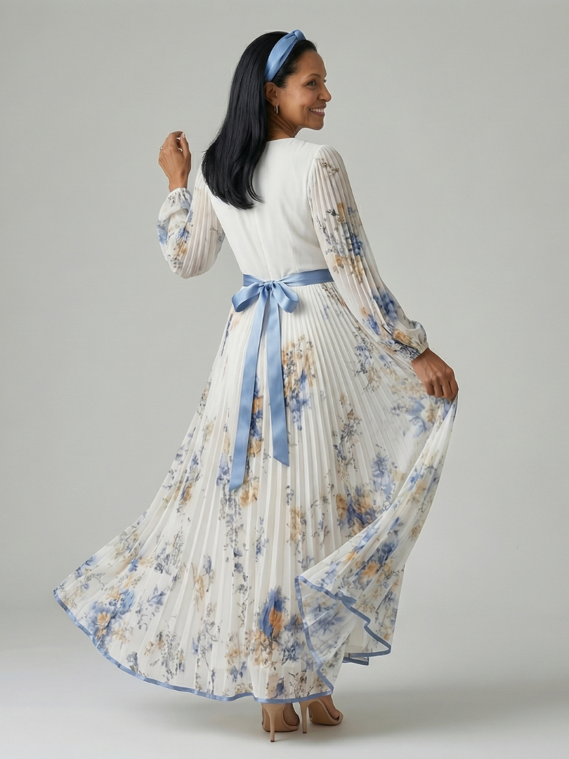 Rielle | Midi Pleated Wrap Dress