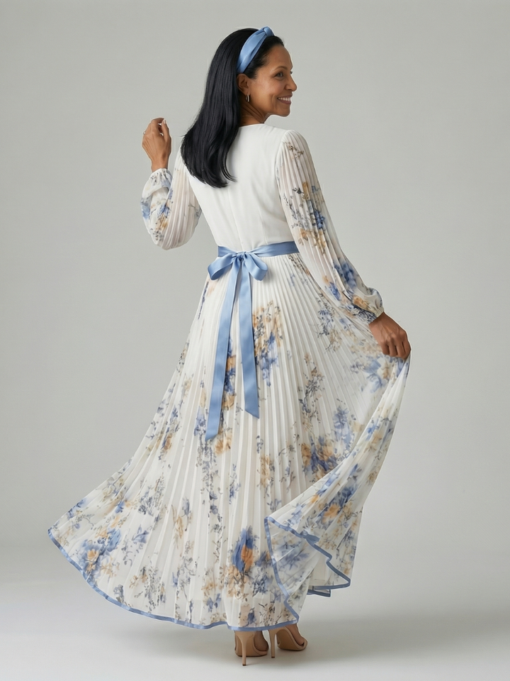 Rielle | Midi Pleated Wrap Dress