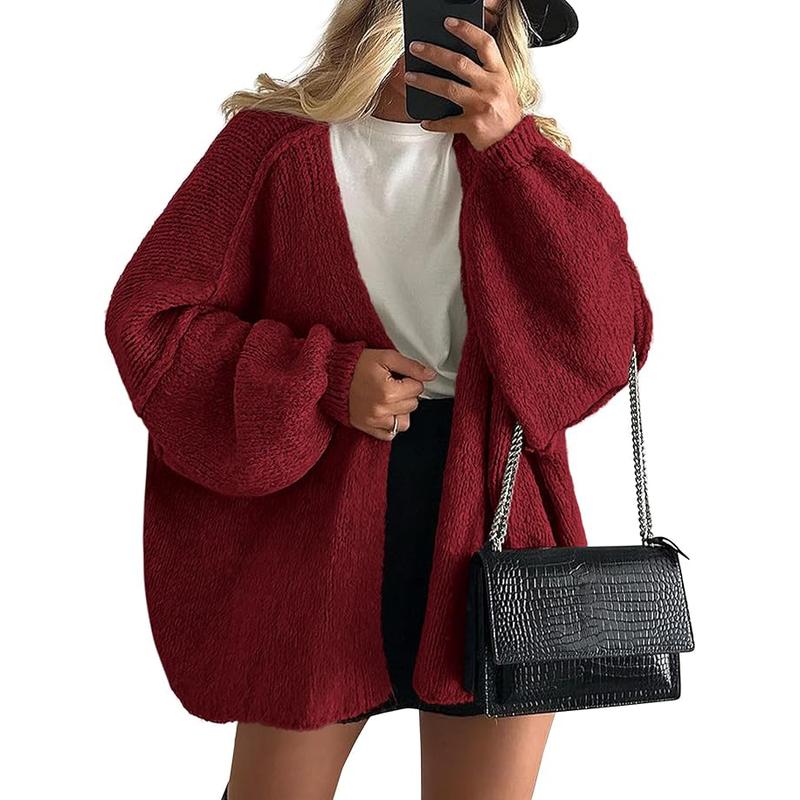 VERONIKA™ | Oversized Fit Lantern Sleeve Autumn Knit Cardigan