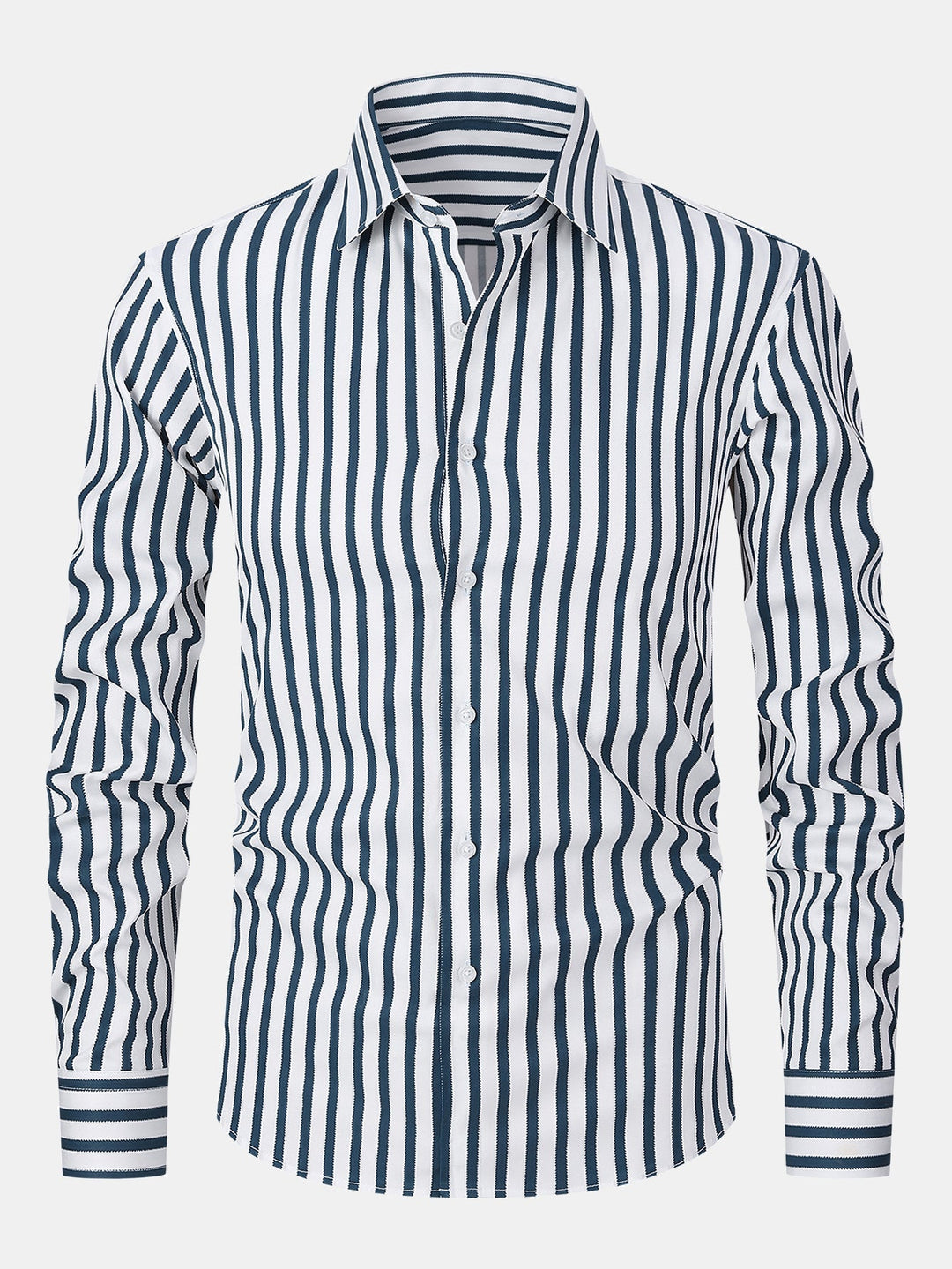 Peter | Long Sleeve Striped Shirt with Buttons
