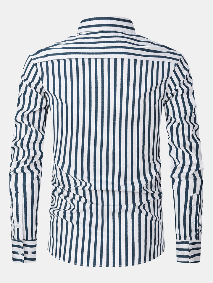Peter | Long Sleeve Striped Shirt with Buttons