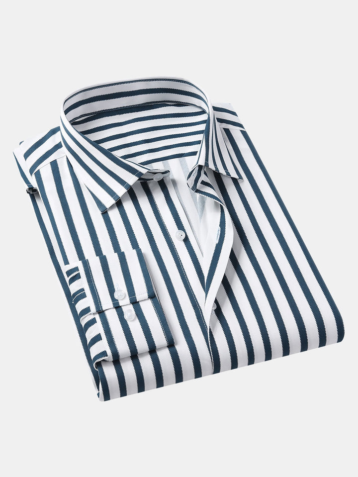 Peter | Long Sleeve Striped Shirt with Buttons