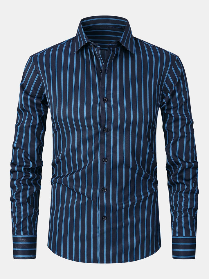Tom | Long Sleeve Striped Shirt with Buttons