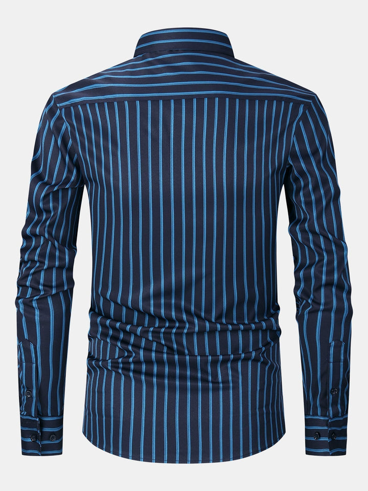 Tom | Long Sleeve Striped Shirt with Buttons