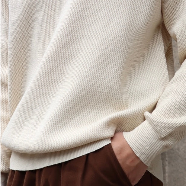 Marcus | Long-Sleeve Relaxed Fit Knit Pullover Top