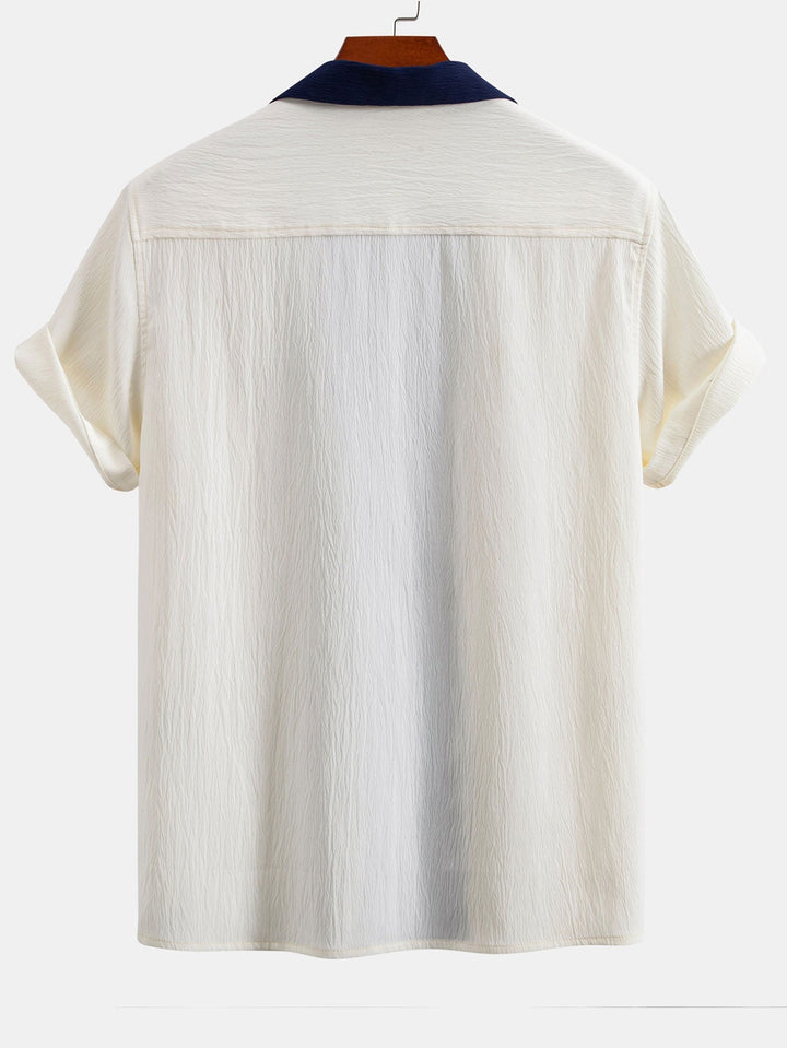 Lut | Textured Contrast Cuban Shirt & Straight Leg Pants