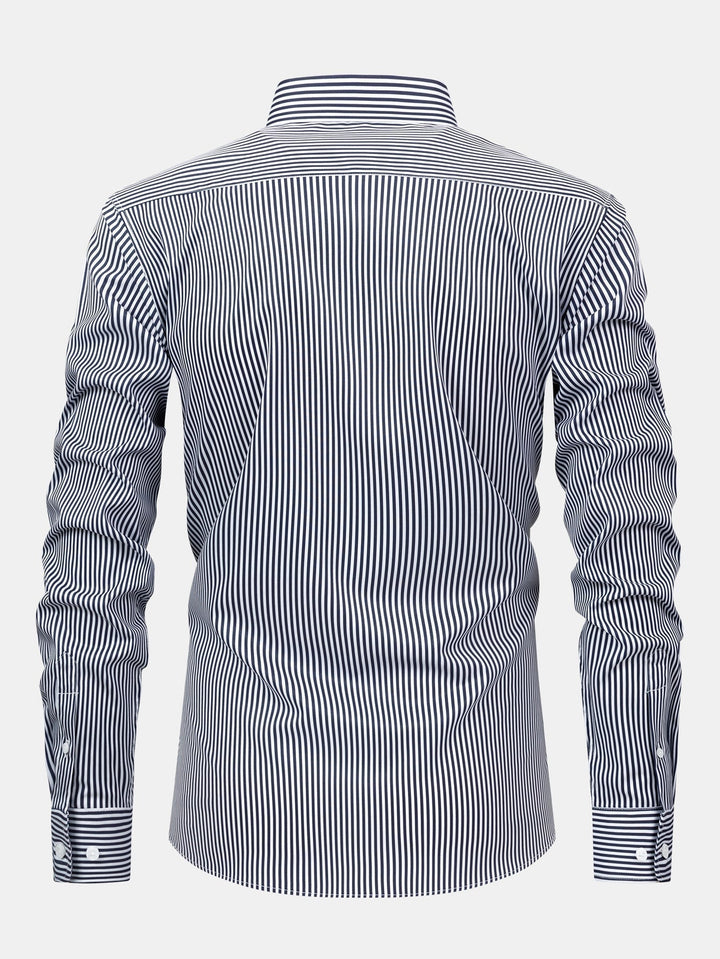 Jade | Long Sleeve Striped Shirt with Buttons