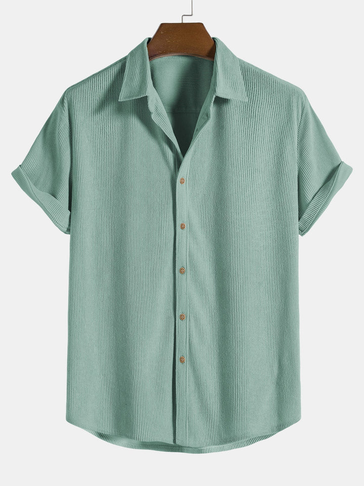 Kyle | Corduroy Button Short Sleeve Shirt