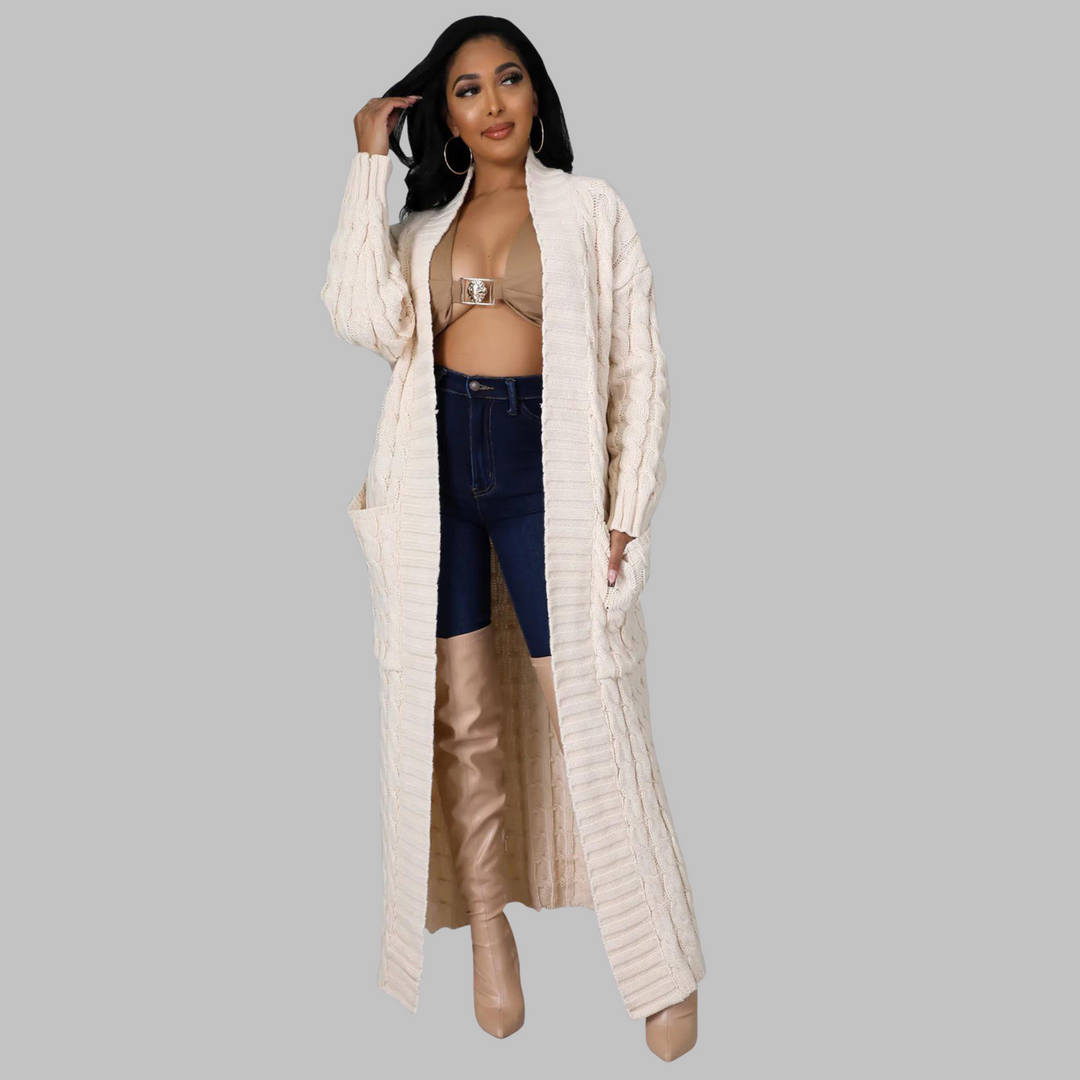 JACKIE™ | Casual Long-Sleeve Long Cardigan
