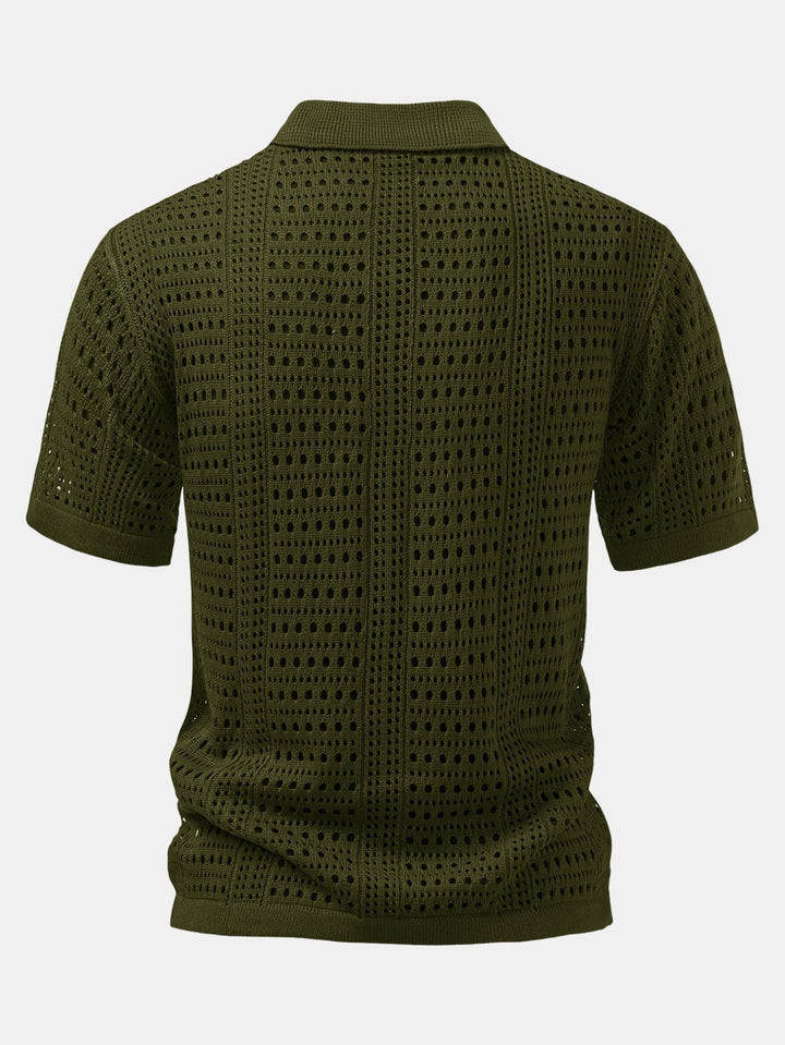 Usher | V-Neck Polo Shirt with Hook