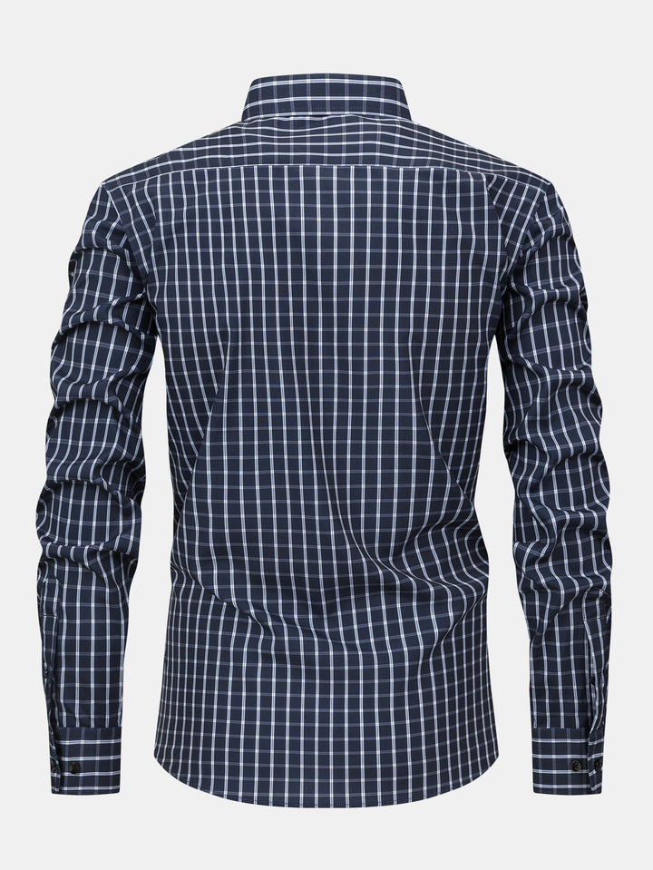 Tony | Long Sleeve Checkered Shirt with Buttons
