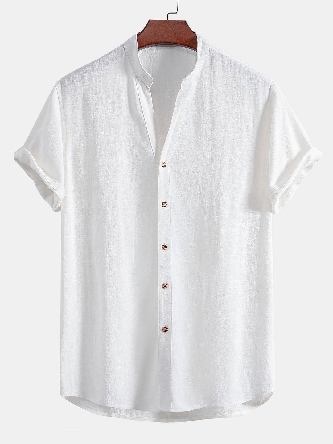Tommy | Linen and Rayon V-Neck Short Sleeve Shirt