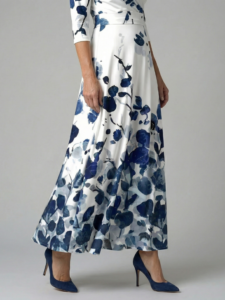 Celine | Midi Crossed Dress with Collar