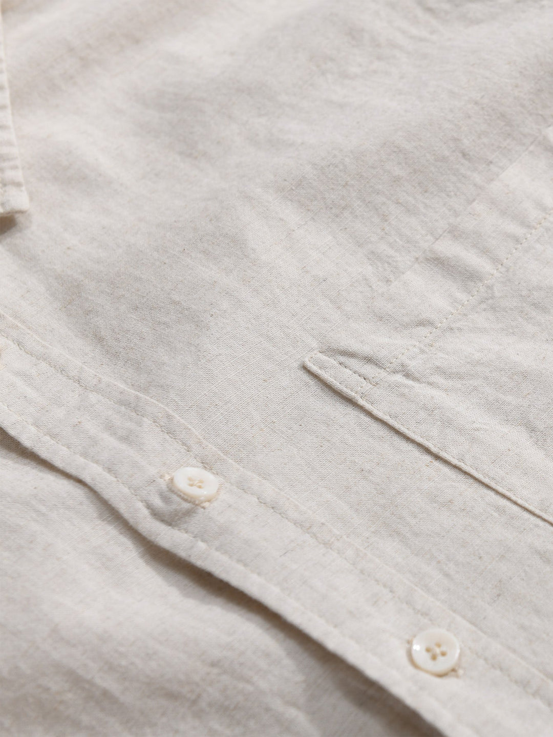 Alex | Long Sleeve Linen and Cotton Shirt with Pocket