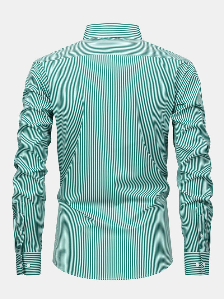 Jade | Long Sleeve Striped Shirt with Buttons