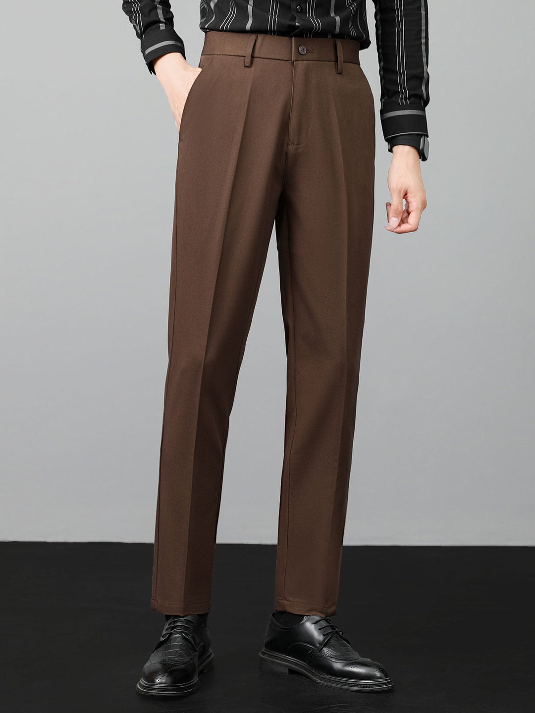 Caldwell | Linen Ribbed Knit Polo & Slim Fit Tapered Trousers