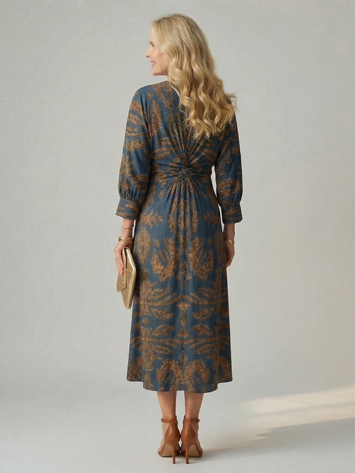 Moon | Natural Midi Wrap Dress