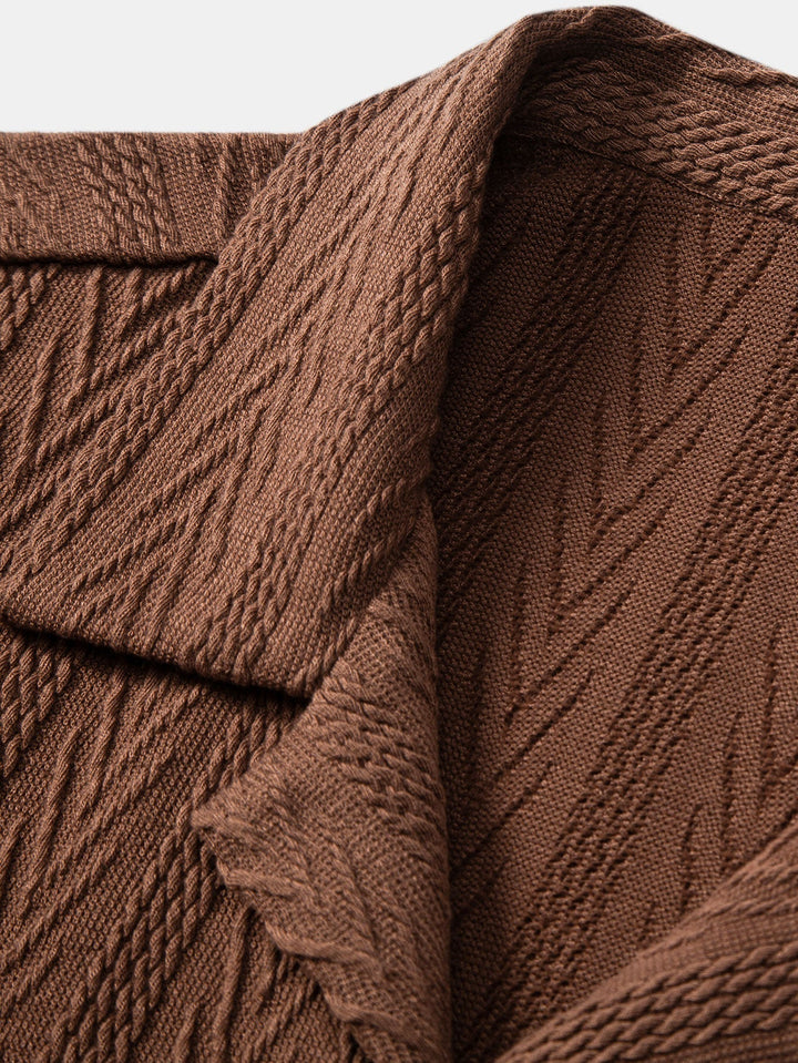 Derrick | Textured Jacquard Cuban <tc>S</tc>hirt
