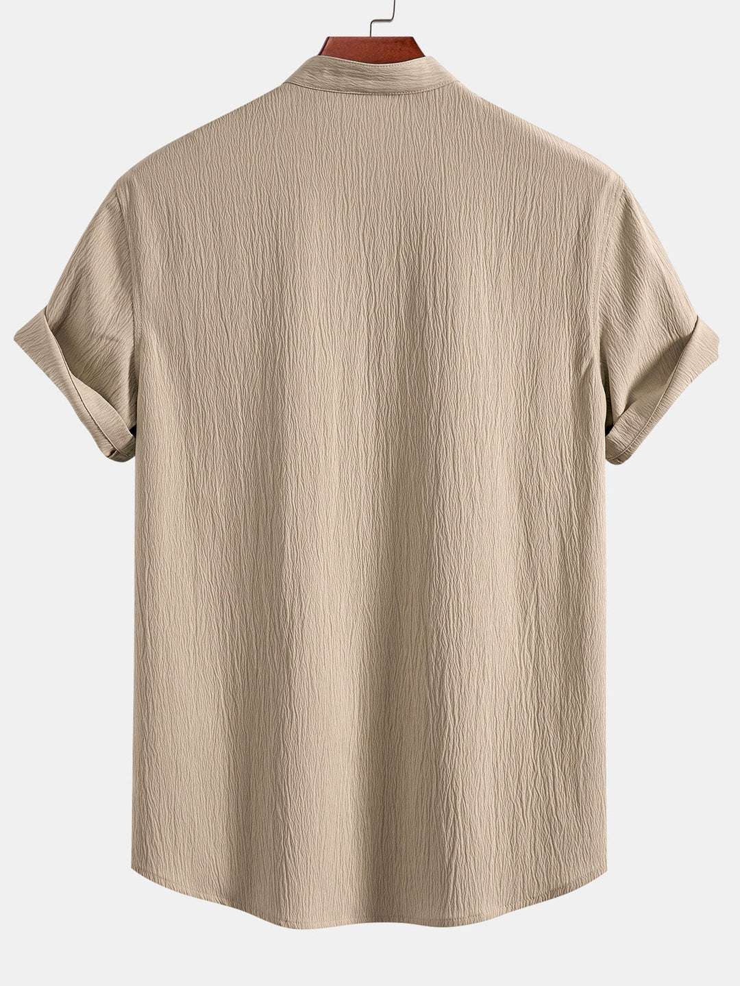 Jamal | Gerimpelde textuur<tc>rood</tc> V-hals shirt &amp; kreuk textuur<tc>rood</tc> Rechte broek