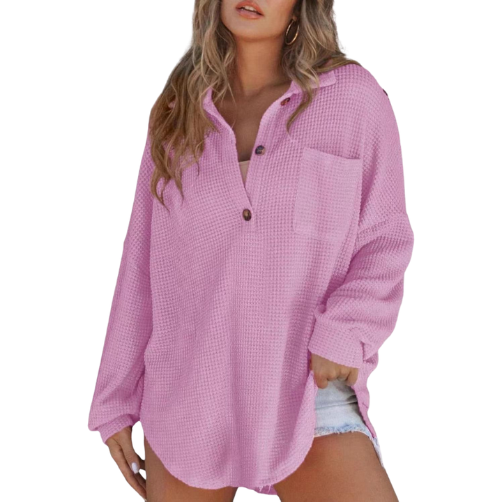 KATHRYN™ | Casual Lightweight Button V Neck Tunic Blouse