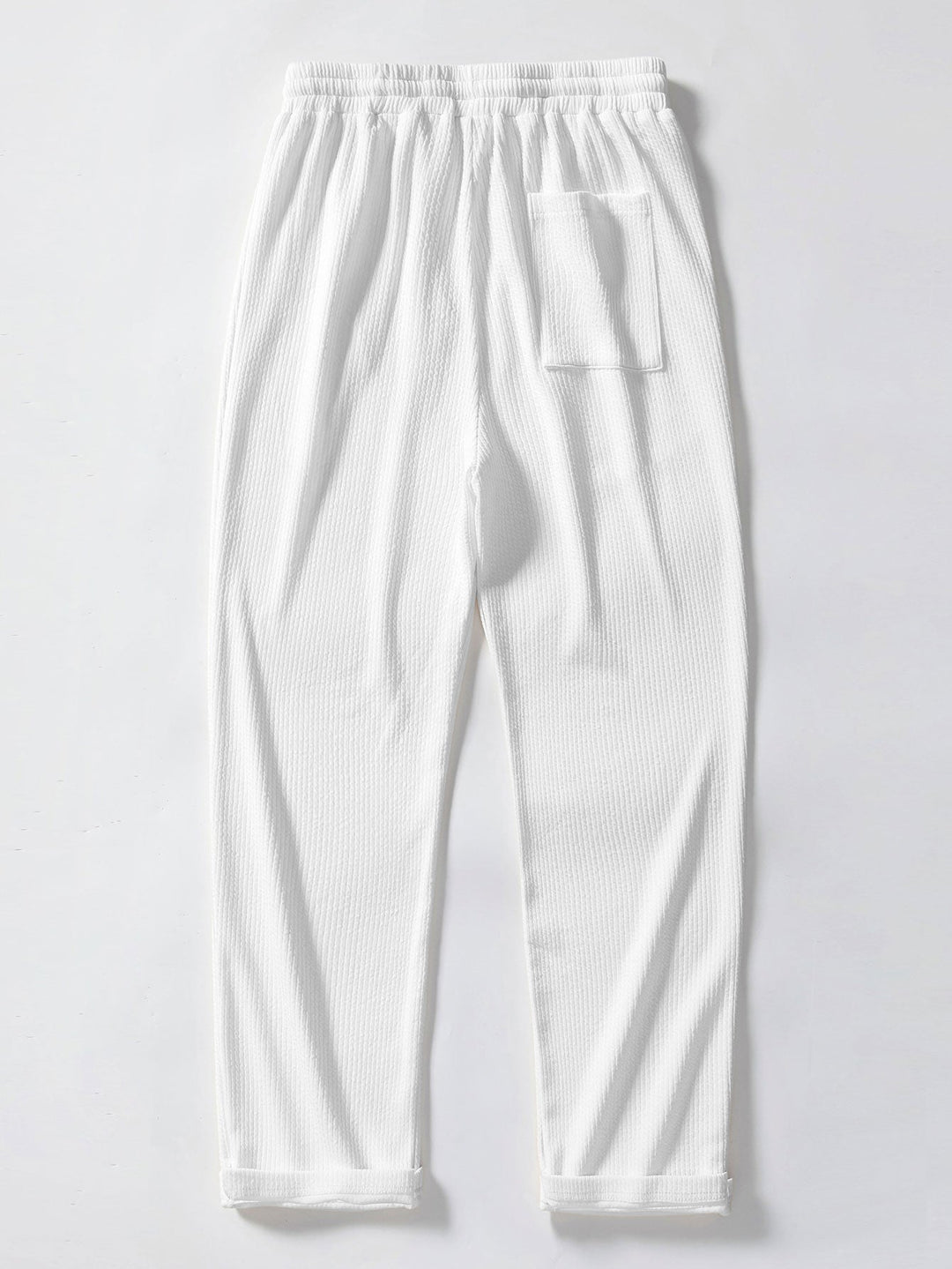 Dexter | Geometric Jacquard Open Knit Polo & Straight Leg Ribbed Pants