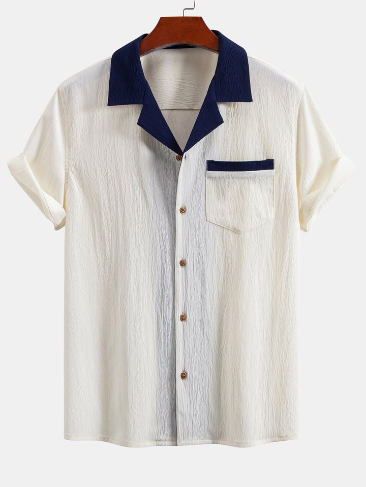 Lut | Textured Contrast Cuban Shirt & Straight Leg Pants