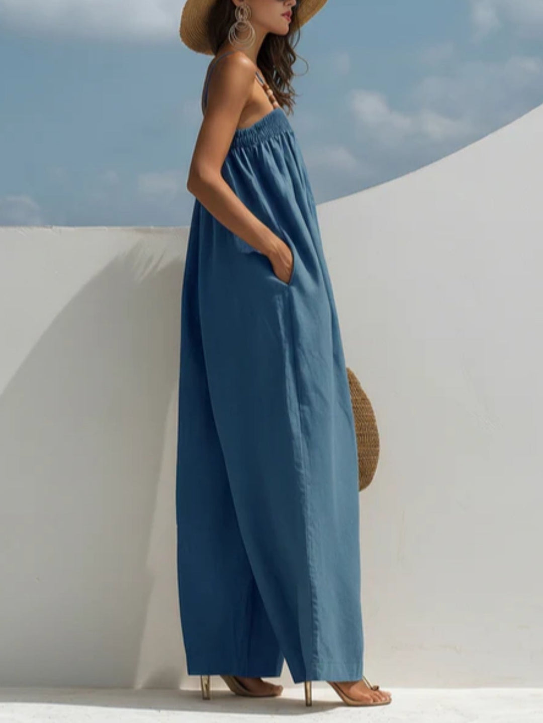 Madison | Denim Jumpsuit with Wide Legs