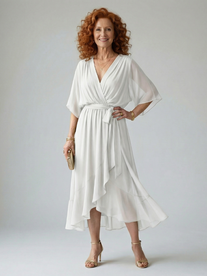 Elric | Draped Midi Dress