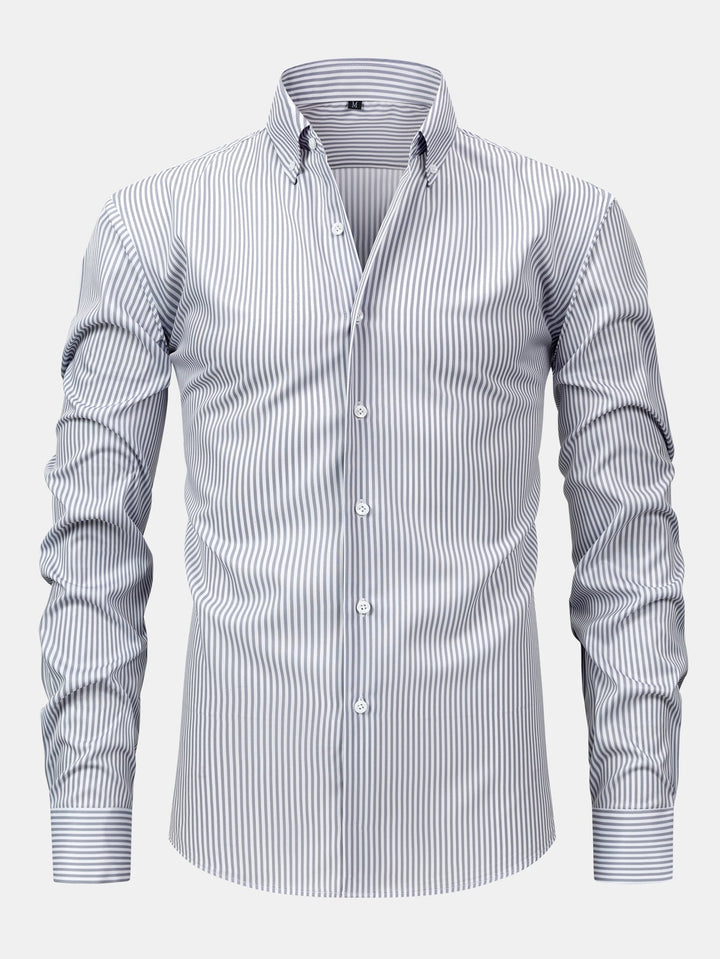 Jade | Long Sleeve Striped Shirt with Buttons