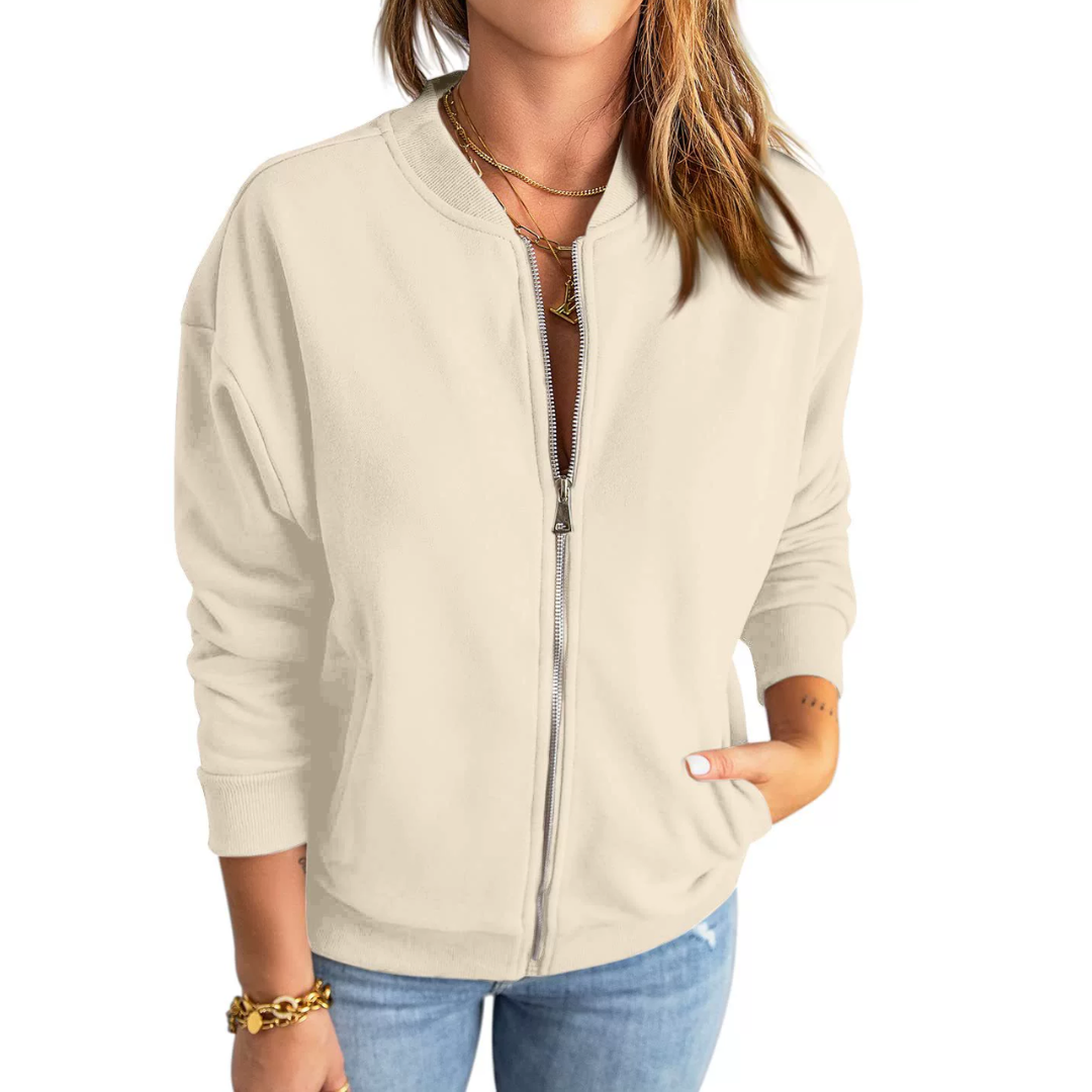 SOLANGE™ – Zip-Up Casual Loose Sweatshirt Jacket