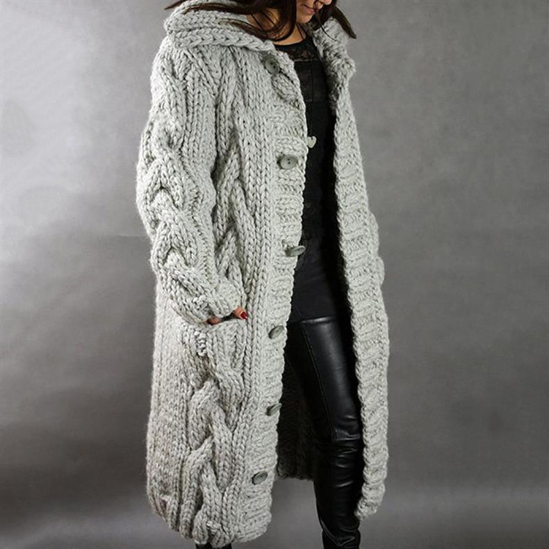 Alessia™ Elegant Cable Knit Coat