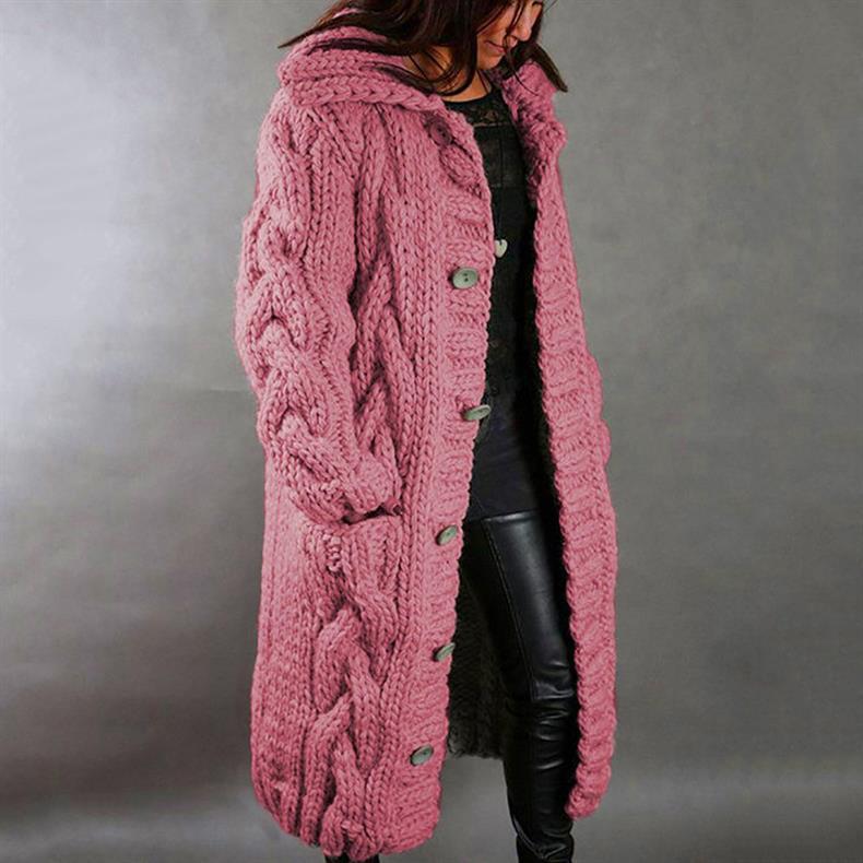 Alessia™ Elegant Cable Knit Coat