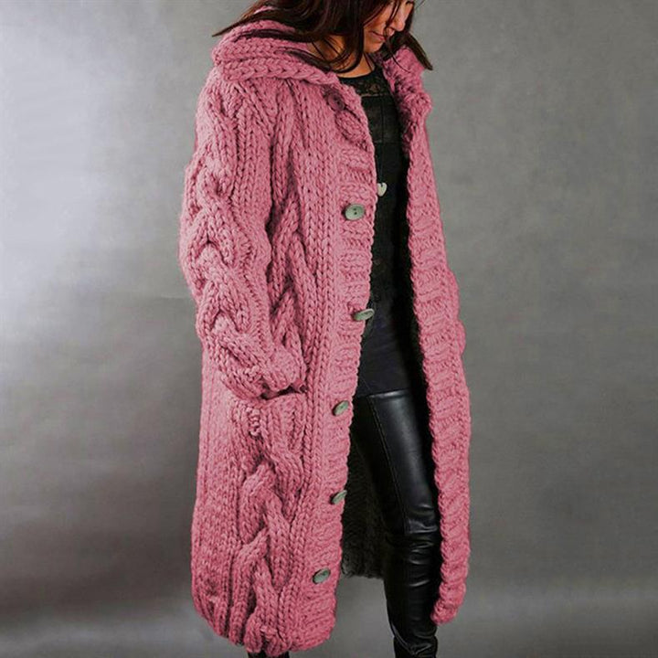 Alessia™ Elegant Cable Knit Coat